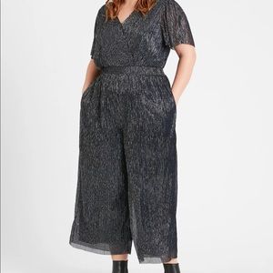Banana Republic Metallic Cropped Jumpsuit
